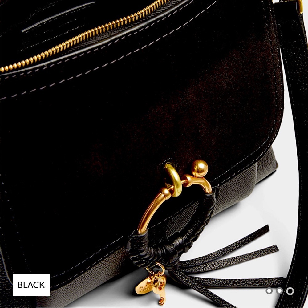 Joan leather and suede shoulder bag